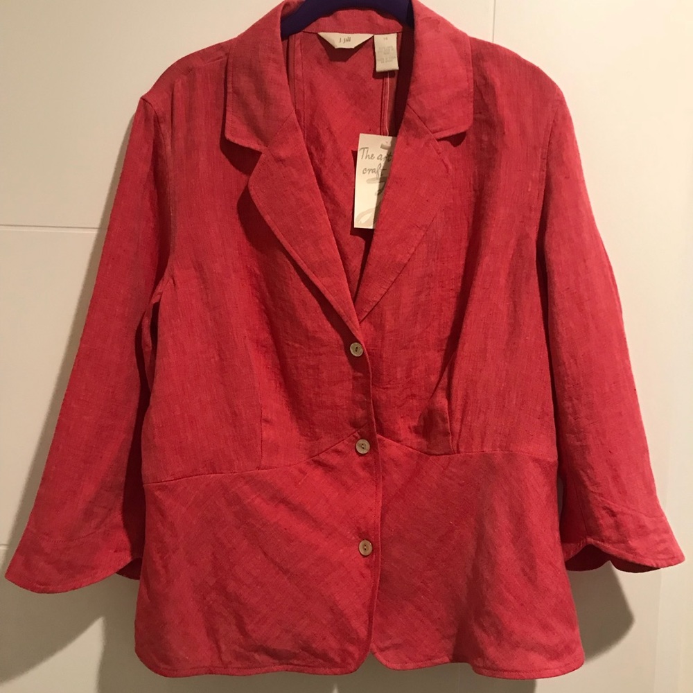 J JILL 100% Linen Jacket/Blouse BNWTs